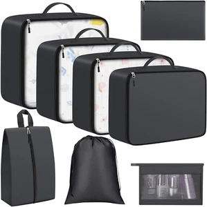 Packing Cubes for Suitcases 8 Set, Packing Cubes for Travel, Foldable Suitcase - Picture 1 of 12