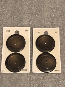 2 Packs of Buttons - La Mode Brown 34mm or 1 3/8"  Sewing Craft 4 Total - Picture 1 of 2