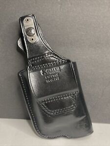 Black Leather Galco Belt Gun Holster F129WCD HL0250B