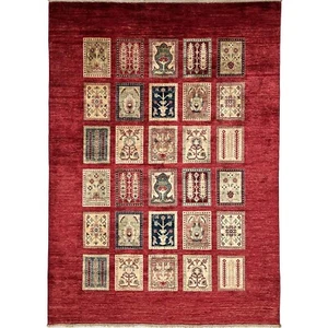 Handmade (5'5" x 7'9") Bakhtiari Oriental Afghan Tribal Wool Area Rug - Picture 1 of 12