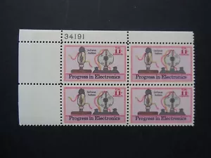 #C86 11c Progress in Electronics Plate Block #34191 UL MNH OG VF - Picture 1 of 1