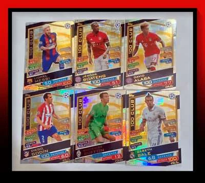 16-17 Topps Match Attax Champions League Trading Cards - 100 Club & Limited - Image 1 of 4