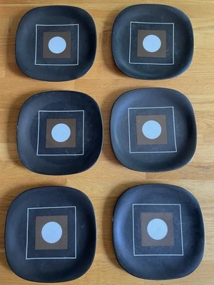 six Block Langenthal Transition Circle in The Square 6” Dessert/Side Plates - Image 1 of 4
