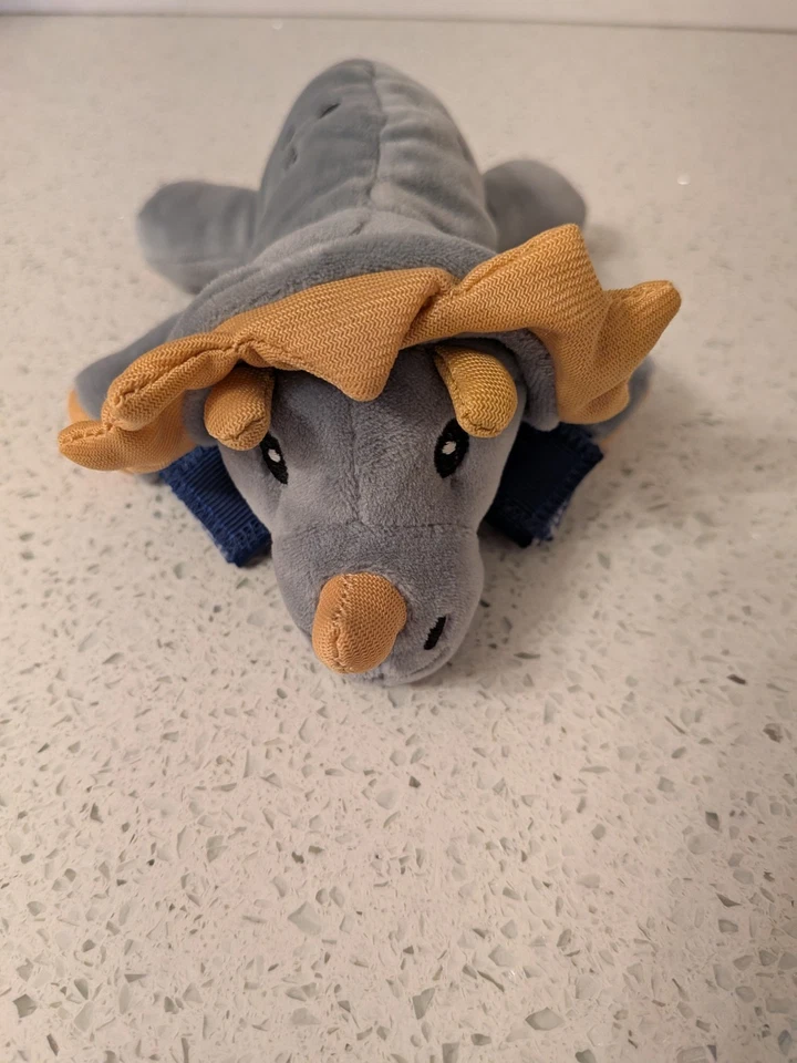 Dr. Brown’s Porta Chupetes Clip Dinosaurio Triceratops Gris Mini Peluche Bebé Juguete Foto 1 de 4
