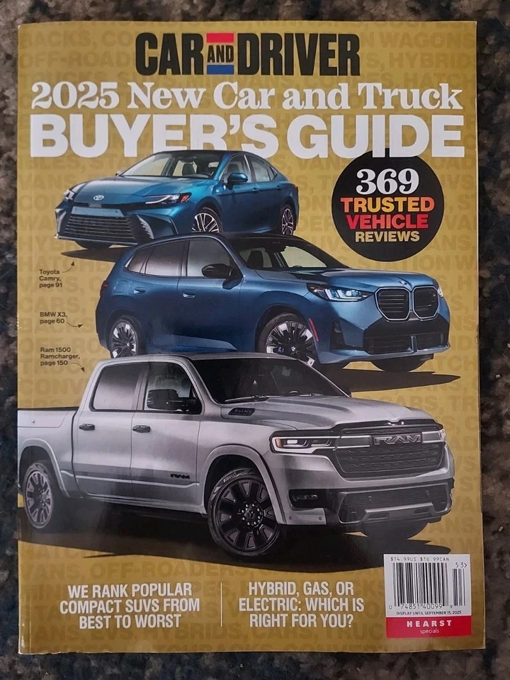 CAR and DRIVER Magazine 2025 Buyer's 369 Trusted Vehicle Reviews Cars Trucks SUV - Image 1 of 1