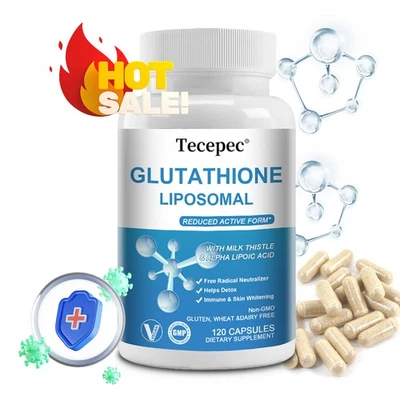L-Glutathione Liposomal Caps 1000mg Skin Whitening Detox Anti-Aging w/ Vitamin C - Image 1 of 4