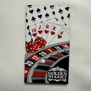 Golden Nugget Las Vegas Magnet - Spielkarten, Würfel & Roulette Motiv - Bild 1 von 3