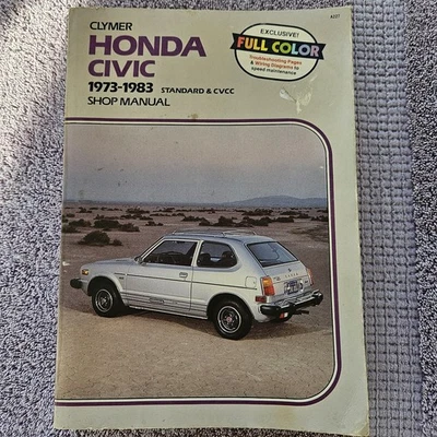 1973-1983 Clymer HONDA CIVIC Service Standard & CVCC Shop Manual Foto 1 de 4