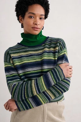 SEASALT CORNWALL Seasalt Women's Regular Fruity Jumper Ripple Marks Grassland Mix