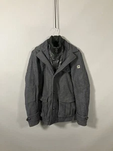 HUGO BOSS WOOL BLEND Coat - Size 42R - Navy - Good Condition - Men’s - Picture 1 of 7