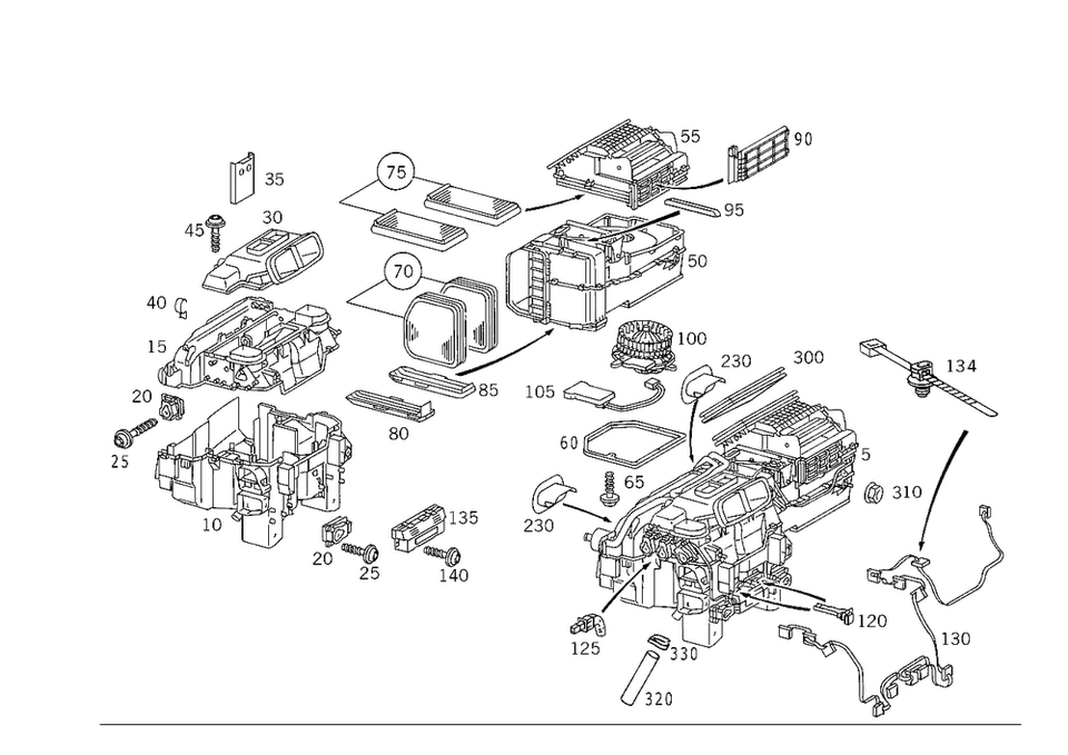 Evaporador original Mercedes-Benz 220-830-10-58 Foto 1 de 1