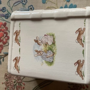Royal Doulton Bunnykins Christening Ceramic Money  Book Box– 1988,nice Condition - Picture 1 of 17