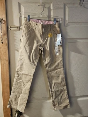 CAT & JACK STRAIGHT UNIFORM PANTS: KHAKI: NEW WITH TAGS: SIZE 8 - Image 1 of 4