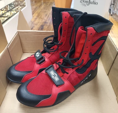 New Ringside Apex Elite Boxing Shoes - Mens Size 10, Red/Black - Image 1 of 4