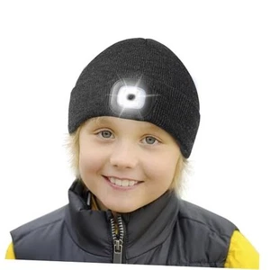 Unisex Beanie with The Light,Gifts for Kids Boys and Girls Deep Linen Gray - Picture 1 of 4