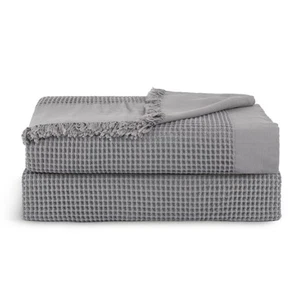 100% Cotton Waffle Weave Bed Blankets - Luxuriously Soft, Cozy & Breathable A... - Picture 1 of 9