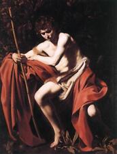 John the Baptist by Caravaggio Giclee Fine Art Print Repro on Canvas