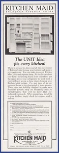 Vintage 1925 KITCHEN MAID Unit Cabinets Ephemera Original Print Ad 20's - Picture 1 of 1