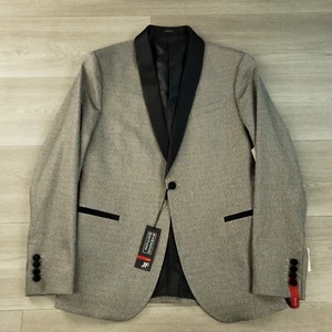 J Ferrar Smoking Blazer Herren 40 S Slim Fit Schalkragen Splitter Glanz Ein Knopf - Bild 1 von 19
