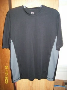 Men's Jockey SS Black/Gray Activewear T-Shirt Large - Picture 1 of 3