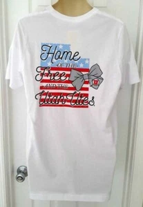 UTAH T Shirt Size Medium Home of the Free and Utes Front Back Logos USA July 4th - Picture 1 of 4