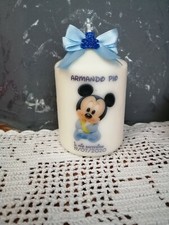 Candele Personalizzate bomboniera Battesimo compleanno nascita bimbo bimba