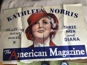 1934 Large 45.5" x 29.5" Poster - Kathleen Norris - Three Man and Diana - Bild 1 von 6