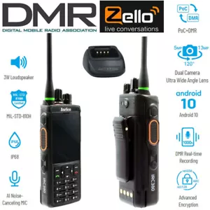 Inrico IRC380 4G LTE Android DMR UHF VHF Rugged Phone Walkie Talkie NFC Mobile - Picture 1 of 14