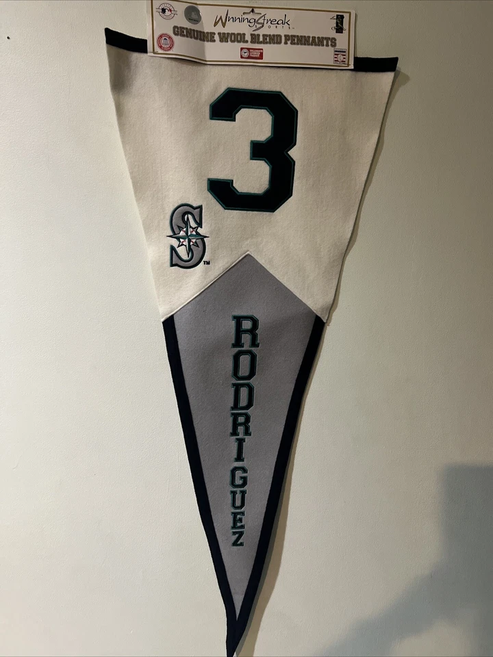 BANDERÍN DE LANA SEATTLE MARINERS #3 RODRIGUEZ Foto 1 de 1