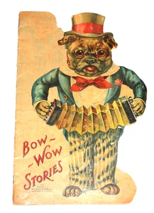 Antique Pug Die Cut Child's Book Bow Wow Stories Original late 1800s CT3 - Picture 1 of 13
