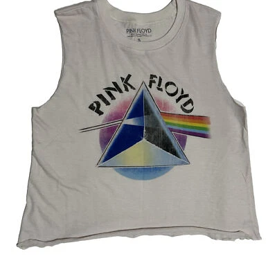 Pink Floyd 2021 Licensed Cropped Tank Top T Shirt Size Small Light Pink - Image 1 of 4