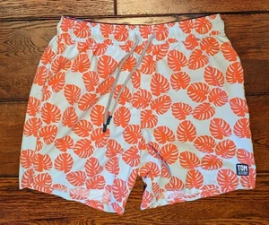 Pantalones cortos de natación TOM & TEDDY para hombre talla pequeña estampado de hojas - Imagen 1 de 9