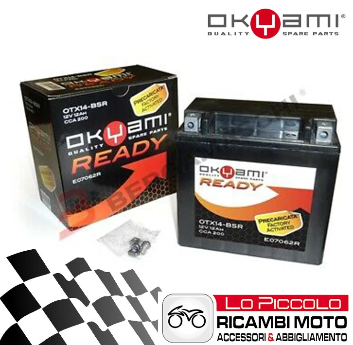 1998 Honda GL C Valkyrie F6C 1500 MOTORCYCLE BATTERY OKYAMI AGM YTX14-BS PRECHARGED - Image 1 of 1