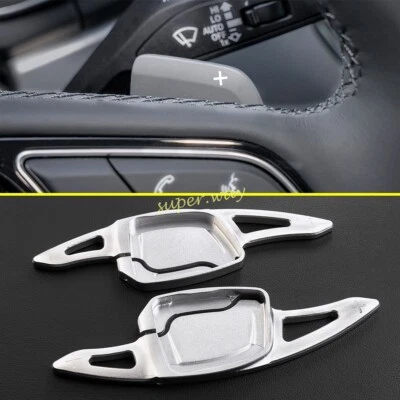 For Audi A3 A4 S4 B9 A5 A6 C8 A7 Steering Wheel Paddle Shifter Extension Silver - Image 1 of 4