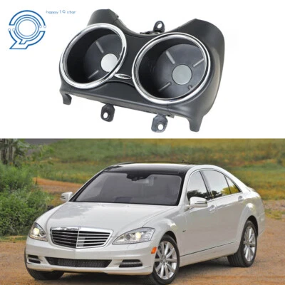 Dual Drink Holder Bracket Blk Plastic For Benz Mercedes W219 CLS55 AMG 06-2011 - Image 1 of 4