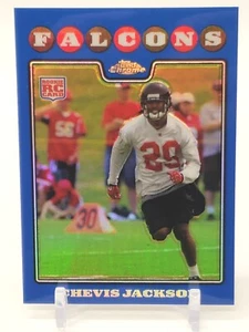 2008 Topps Chrome Blue Refractor TC226 Chevis Jackson Atlanta FALCONS Rookie RC - Picture 1 of 2