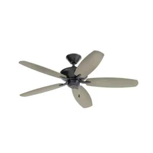 KICHLER 330165 Renew Patio 52" 5 Blade Outdoor Ceiling Fan Black - Picture 1 of 4