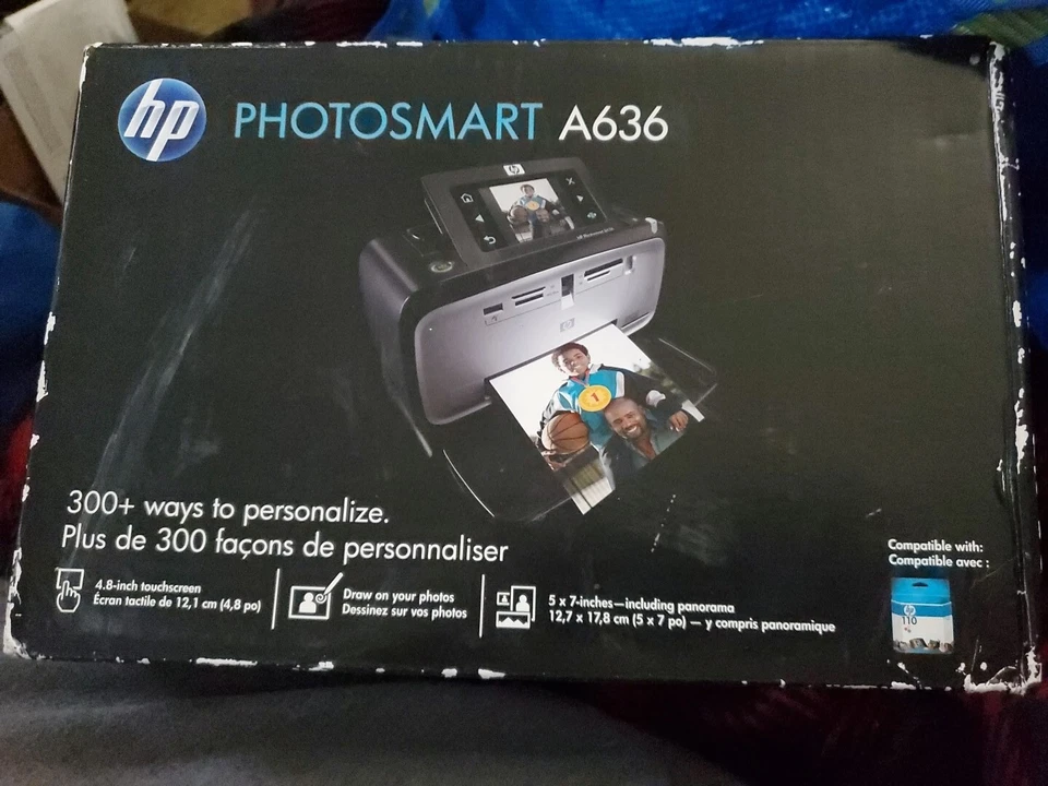 New HP Photosmart A636 Digital Photo Inkjet Printer 4.8 inch - Image 1 of 1