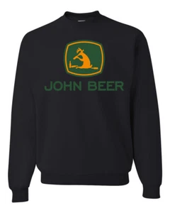John Beer Logo Parodie Trinken Unisex Rundhalsausschnitt Grafikpullover - Bild 1 von 6
