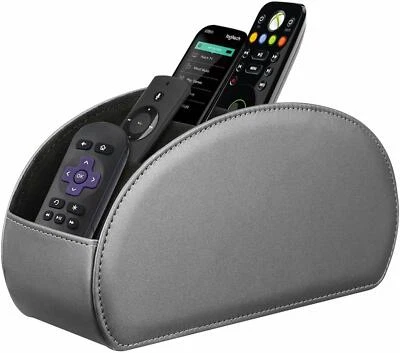 Soporte de control remoto para TV cuero carrito oficina escritorio organizador 5 compartimentos Foto 1 de 4