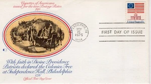USPS FDC #1625 1975 13c Flag Over Independence Hall Coil Fleetwood ST2003 - Picture 1 of 2
