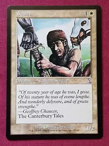 Magic The Gathering TIME SPIRAL TIMESHIFTED SQUIRE white card MTG - Picture 1 of 2