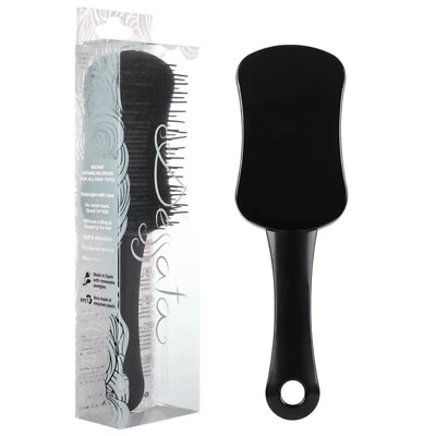 NEU bei DESSATA ! Anti-Tangle Entwirrende Haarbürste mit Griff, schwarz - Bild 1 von 4