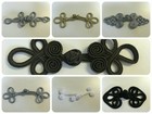 Frog Fasteners Button Knots Metallic Black & White