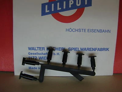 LILIPUT # 24490/6 H0 Puffer eckig schwarz 6 Stück