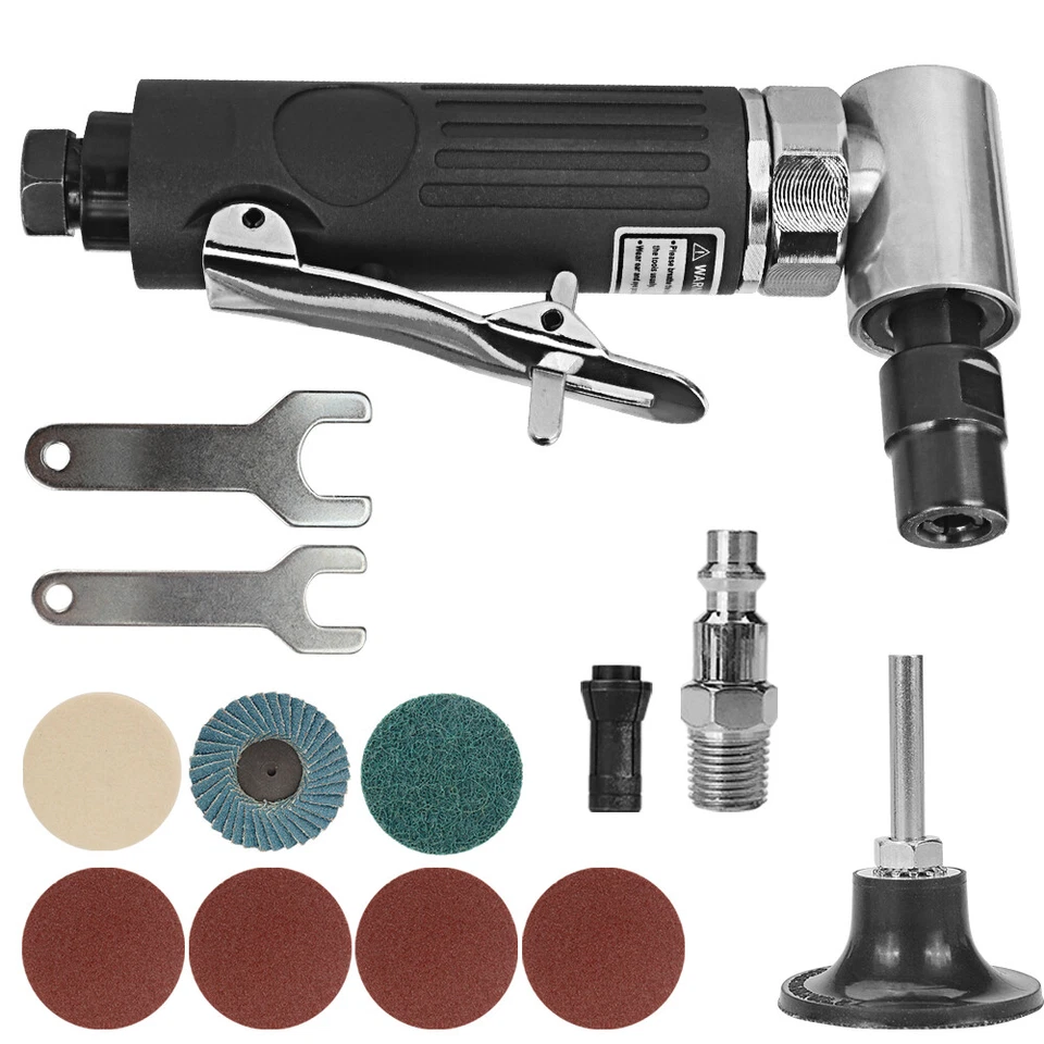 90° Air Right Angel Die Grinder Polisher Sander Grinding Cutting Polishing Kit - Image 1 of 4