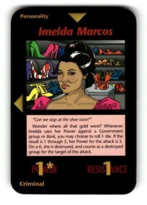 Imelda Marcos Card Base Set INWO Illuminati New World Order Game  - Bild 1 von 4
