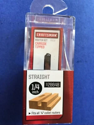 Craftsman 1/4" Straight Bit Carbide 1/4" Shank Router Bit 928648 - Image 1 of 2
