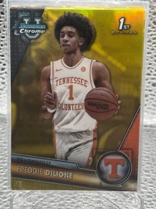 2023-24 Bowman Chrome Sapphire U Yellow REFRACTOR /75 Freddie Dilione Tennessee - Picture 1 of 1