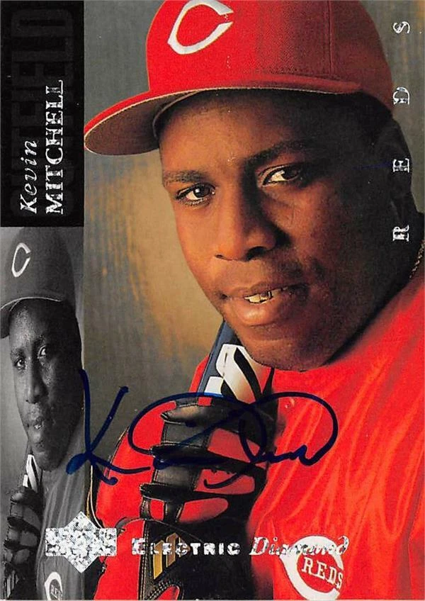 Kevin Mitchell autographed baseball card 1994 Upper Deck Electric Diamond #58 - Image 1 of 1